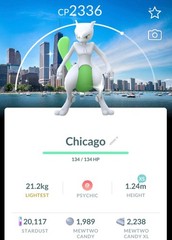 Pokemon🌟Shiny Mewtwo Chicago Background🌟Tra De🌟Go✨Read Describe✨