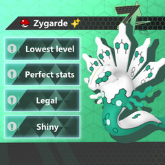 SHINY Zygarde 6 IV for Pokemon Legends ZA