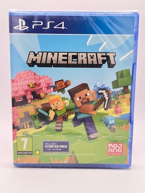 PS4 Game – MINECRAFT w/ Starter Pack – UK Version – Mojang Studios – New Sealed