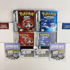 Pokemon Ruby & Sapphire Gameboy Advance AUTHENTIC Complete in Box CIB Cards