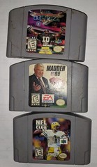 NFL Quarterback Club 99, Madden 99, NFL Blitz, 3 NFL N64 Game Nintendo 64